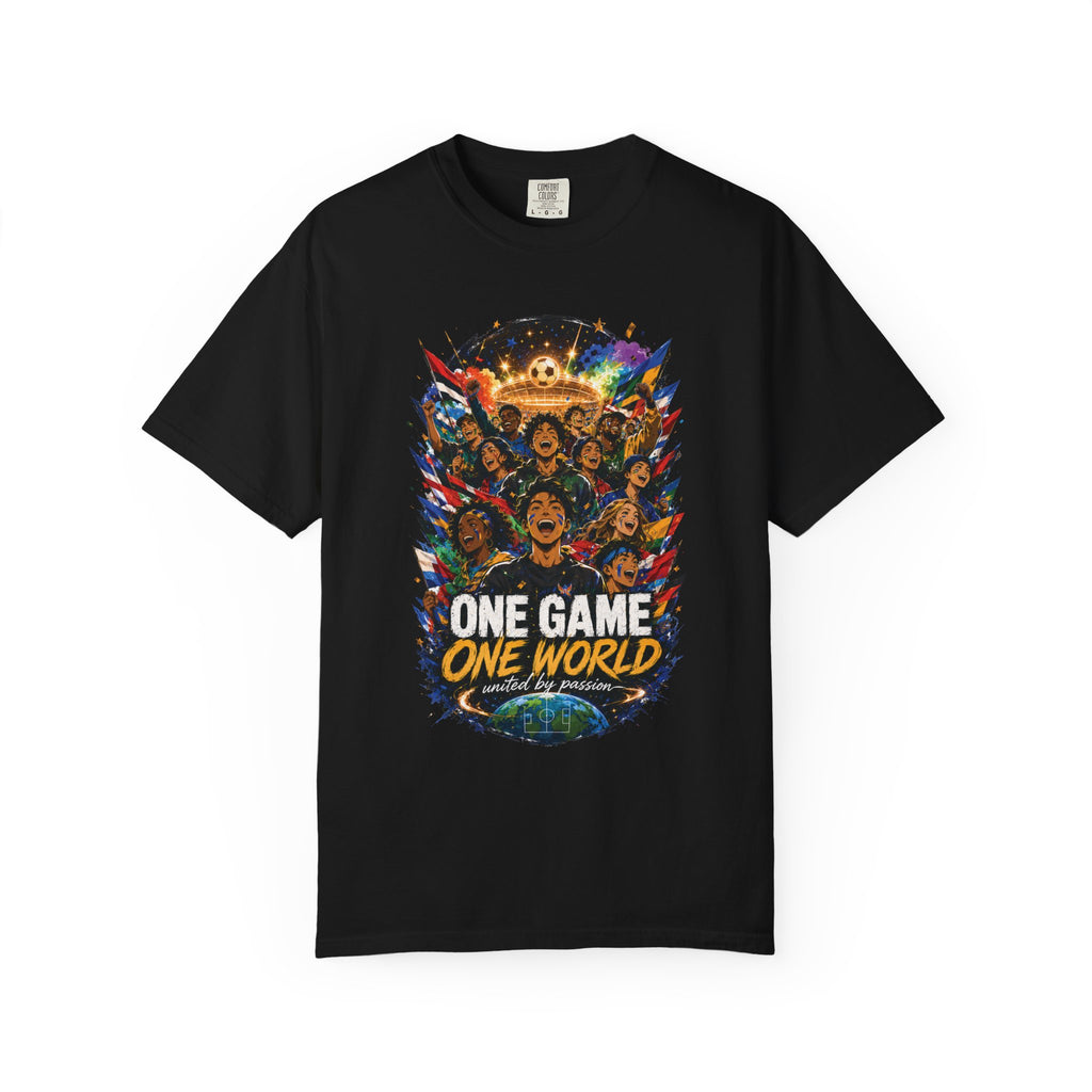 One Game One World Soccer T Shirt International Football Graphic Tee