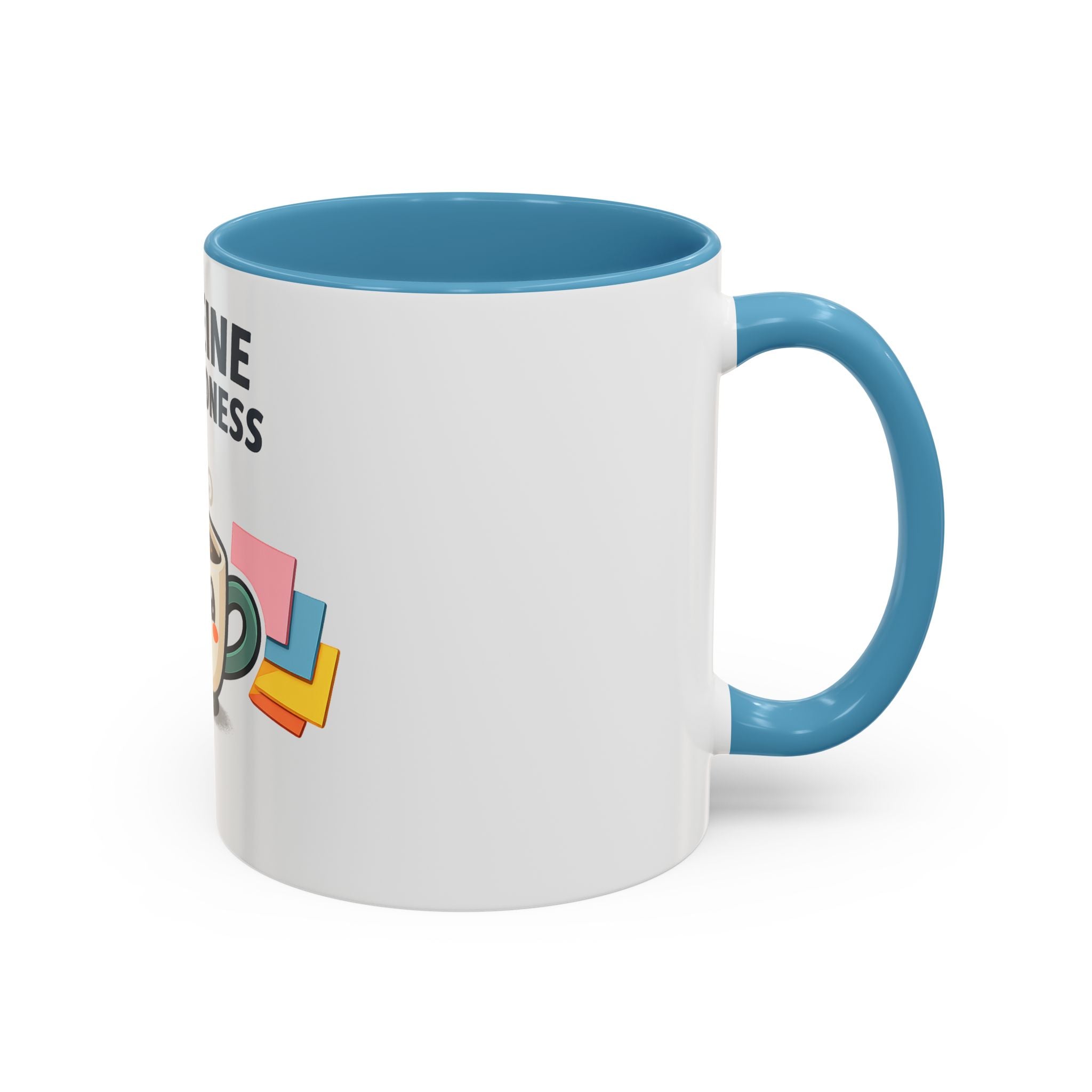 Caffeine and Kindness Coffee Mug — Cute Kawaii Tea Cup Accent Mug (11/15oz)