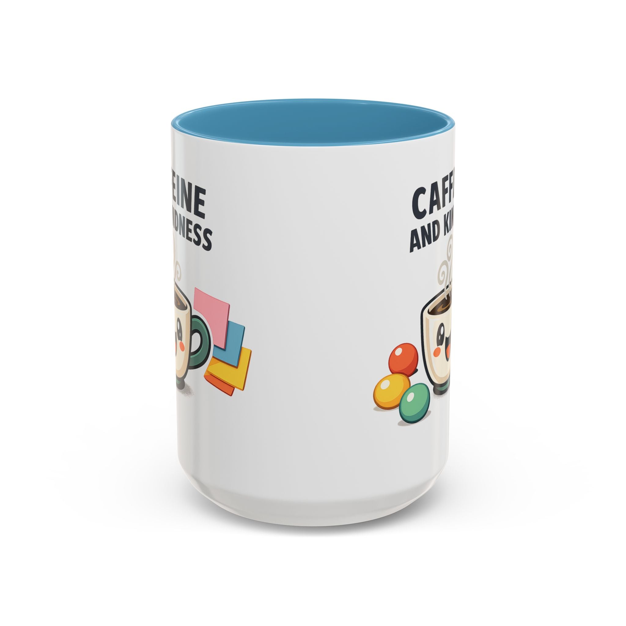 Caffeine and Kindness Coffee Mug – Ceramic Accent Mug (11oz / 15oz)