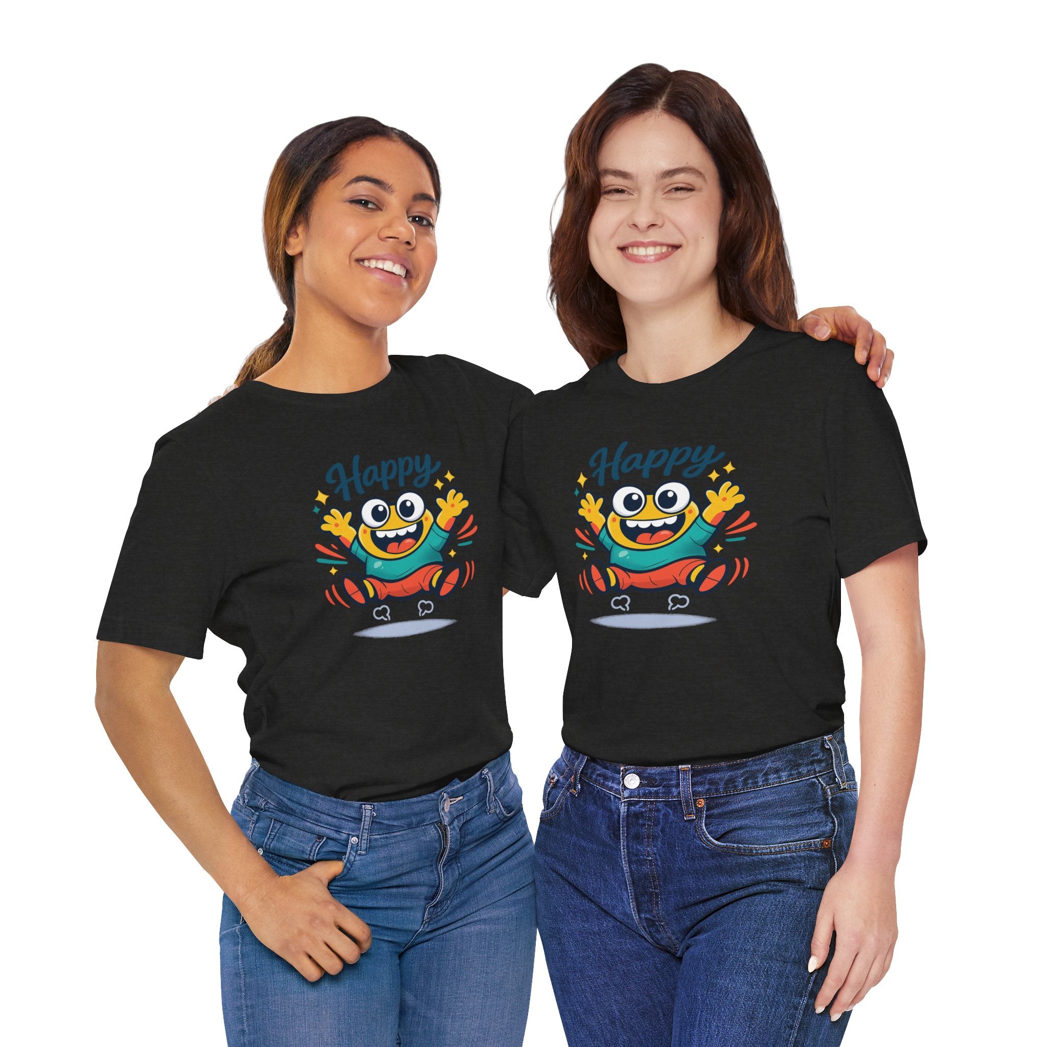 Happy Mood Blob Tee | kawaii minimal, thick outline emoji cartoon