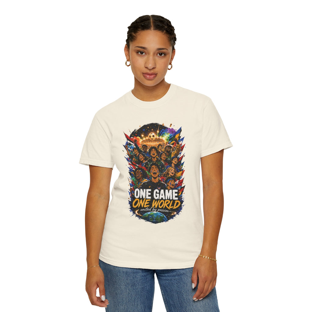 One Game One World Soccer T Shirt International Football Graphic Tee