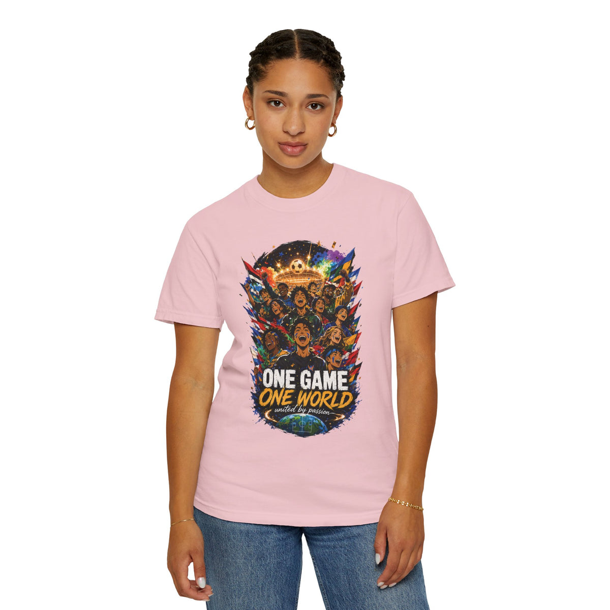 One Game One World Soccer T Shirt International Football Graphic Tee