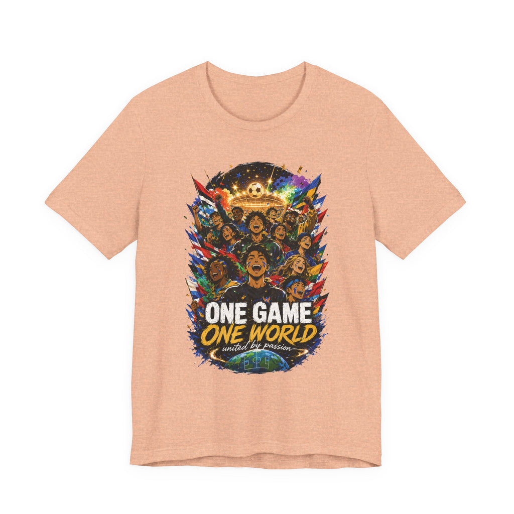 Soccer Graphic Tee - "One Game One World" Graphic T-Shirt