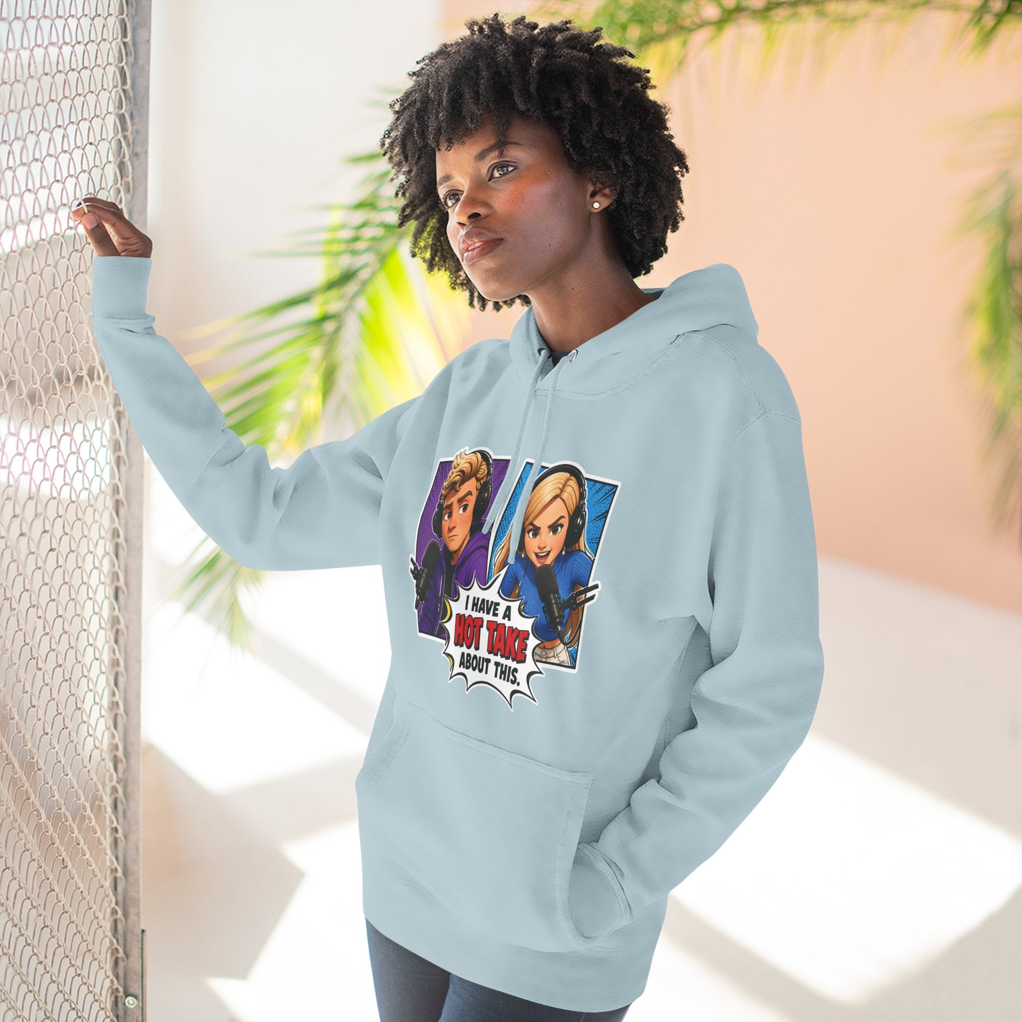 Comic Pop Art Hoodie — “I Have a Hot Take About This” Graphic Pullover