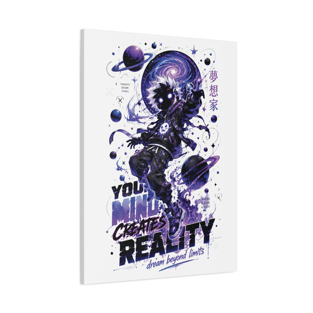 Space Astronaut Canvas Print — “You Mind Creates Reality” Inspirational Wall Art