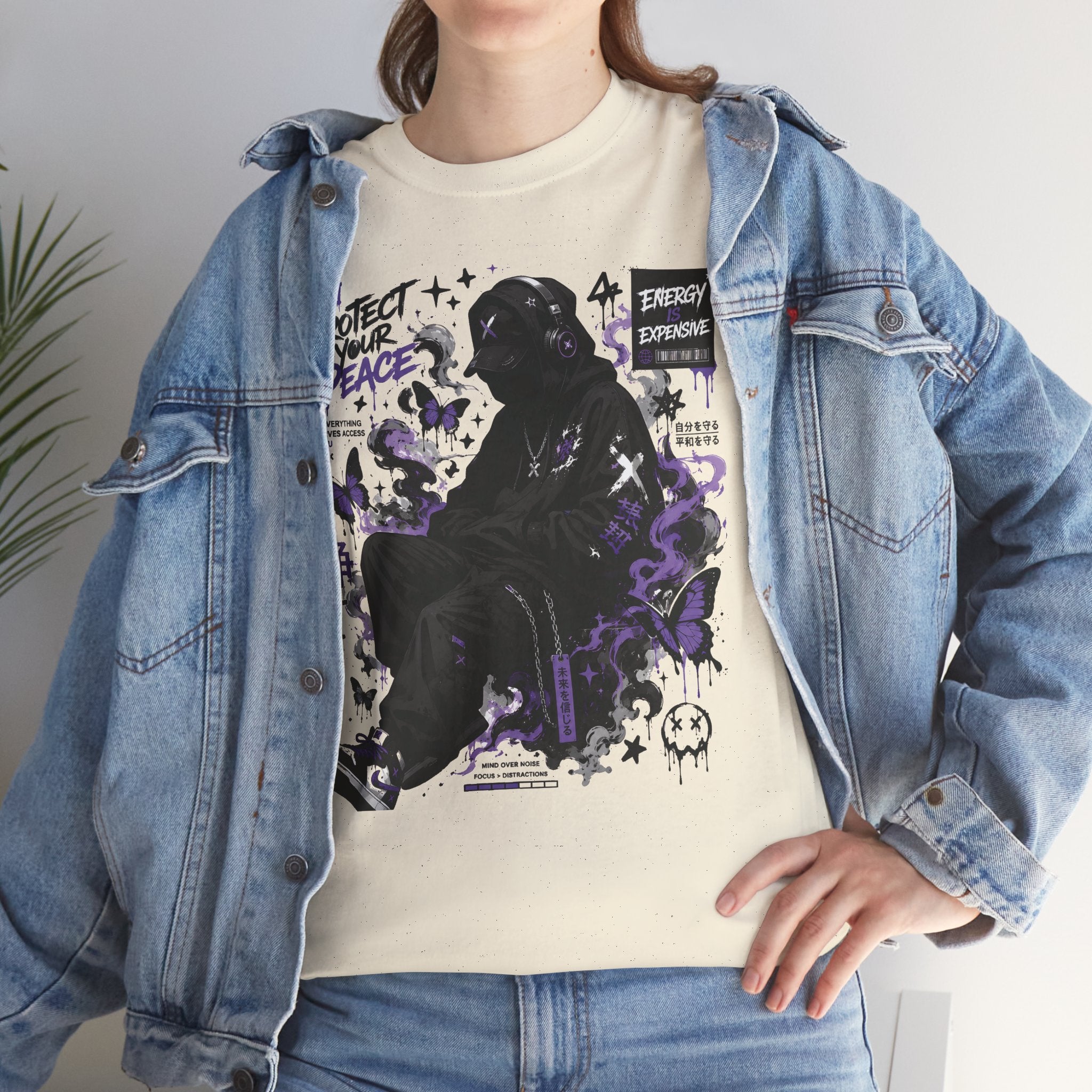 Peacekeeper Anime Graphic Tee — Purple Aesthetic Streetwear