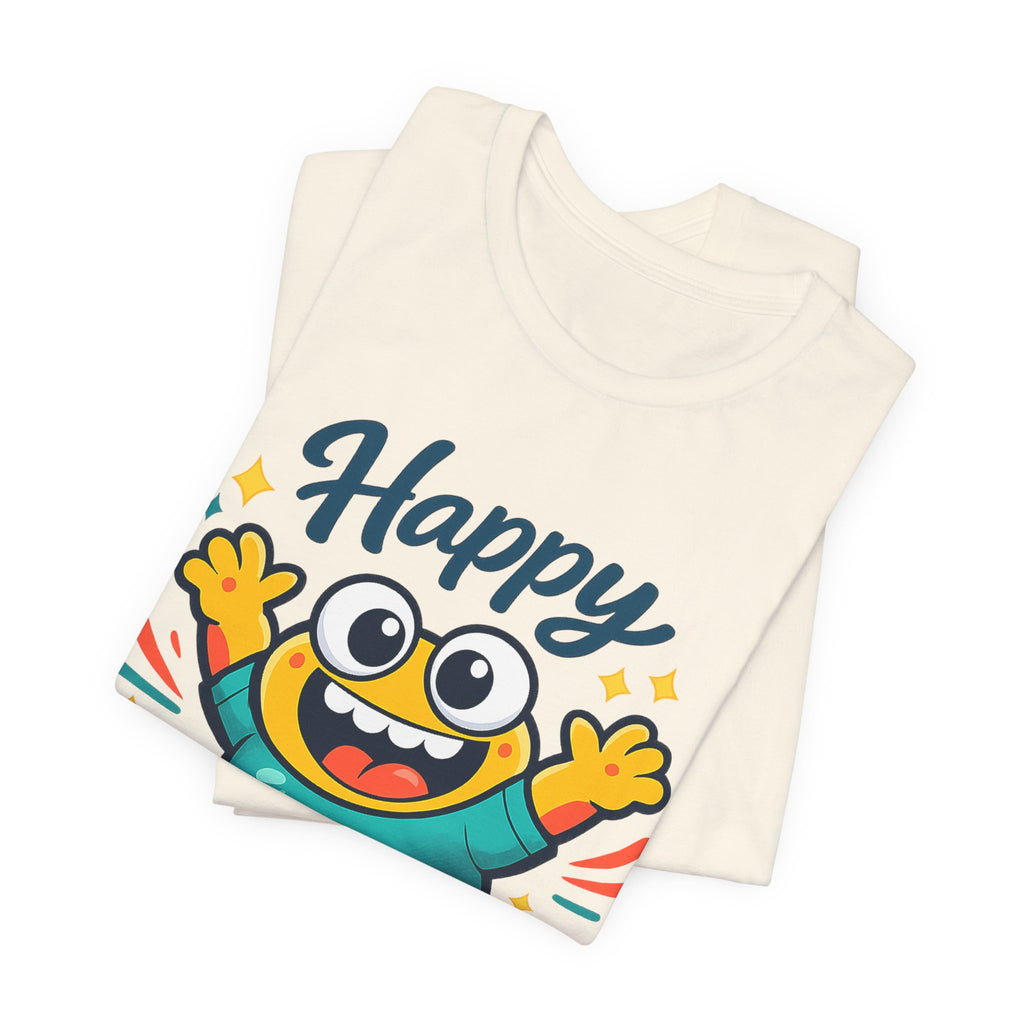 Happy Mood Blob Tee | kawaii minimal, thick outline emoji cartoon