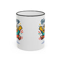 Happy Monster Accent Mug - Cute Cartoon Coffee Cup (11oz/15oz)