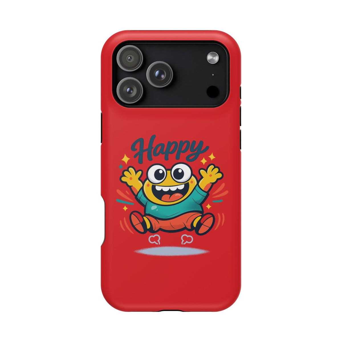 Happy Monster Magnetic Protective Phone Case Red