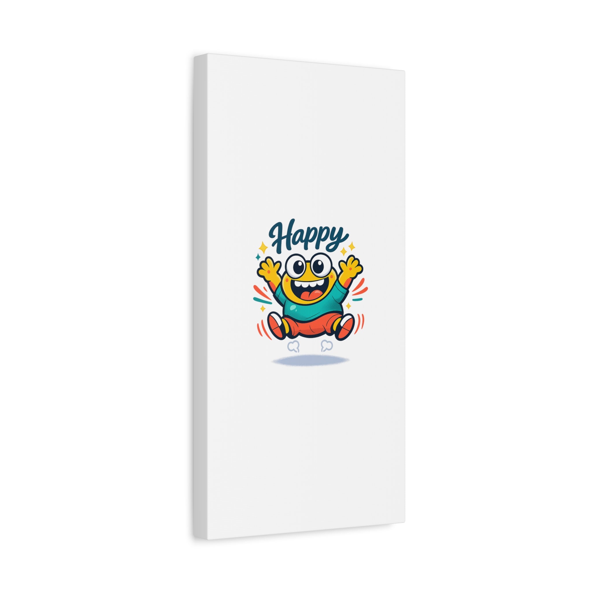Happy Blob Cartoon Canvas | Bold Cartoon, Thick Outline, Kawaii Minimal