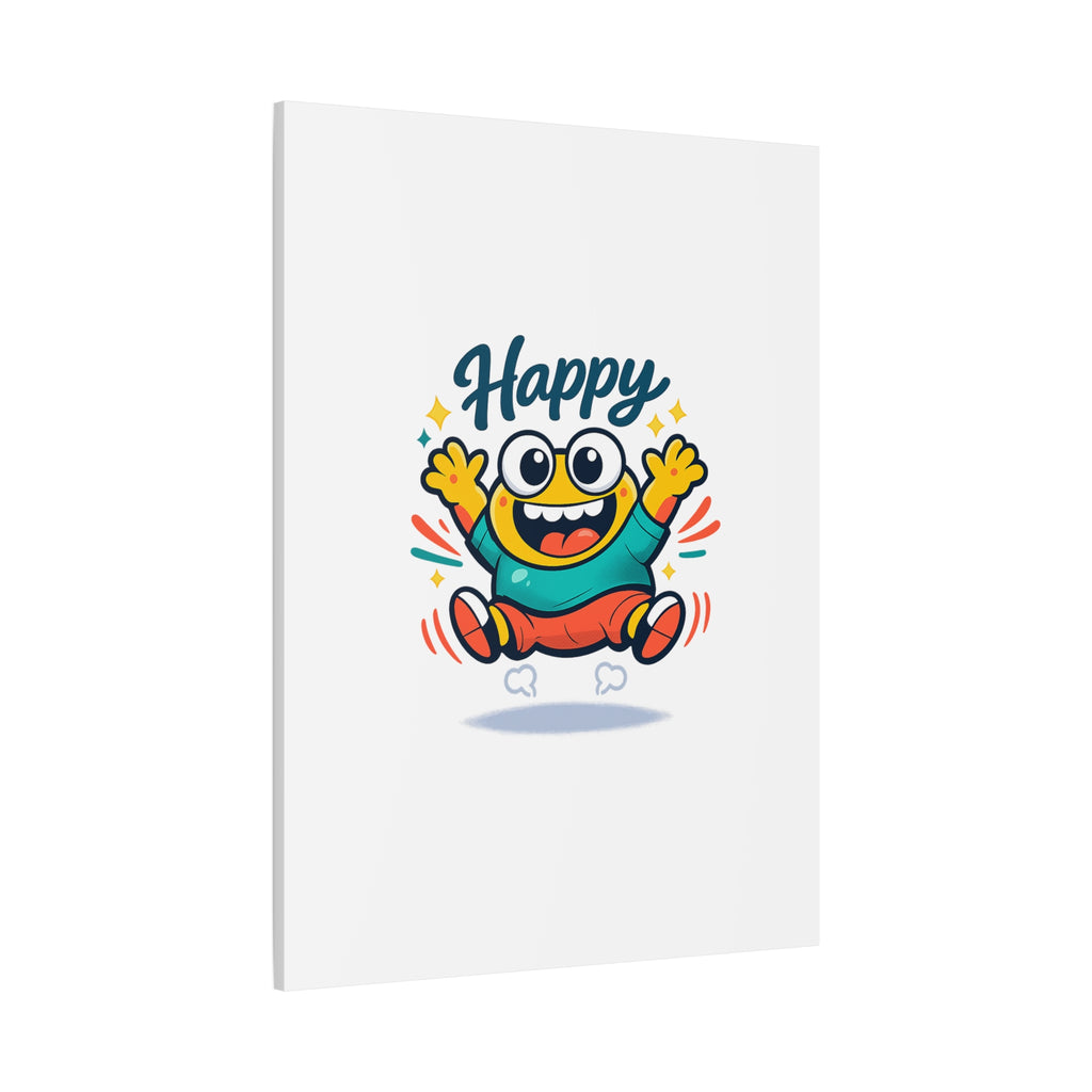 Happy Blob Cartoon Canvas | Bold Cartoon, Thick Outline, Kawaii Minimal