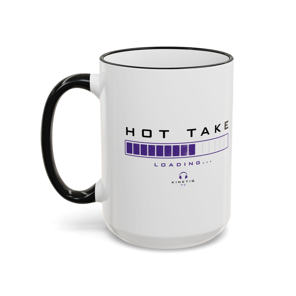 Hot Take Loading Mug — Funny Progress Bar Accent Rim & Handle Tea Coffee Cup