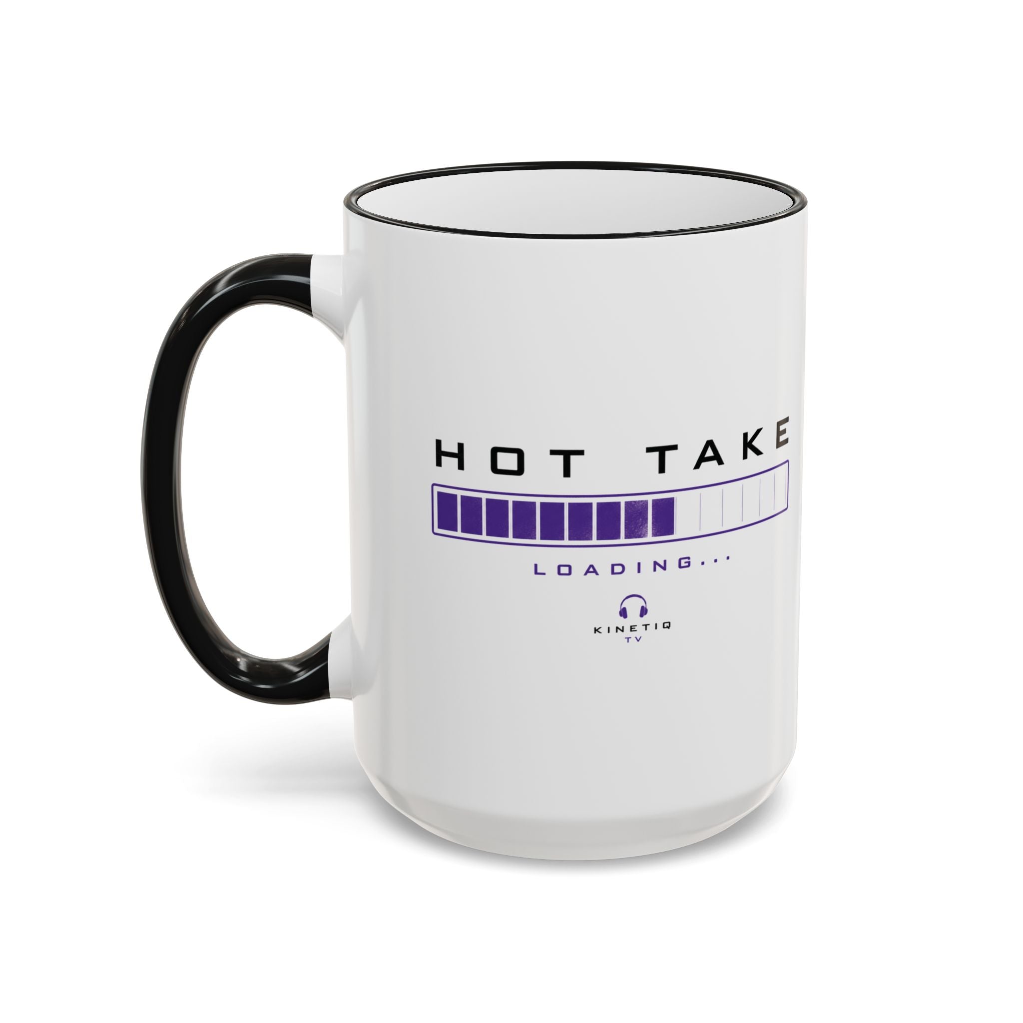 Hot Take Loading Mug — Funny Progress Bar Accent Rim & Handle Tea Coffee Cup