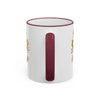 Happy Monster Accent Mug - Cute Cartoon Coffee Cup (11oz/15oz)