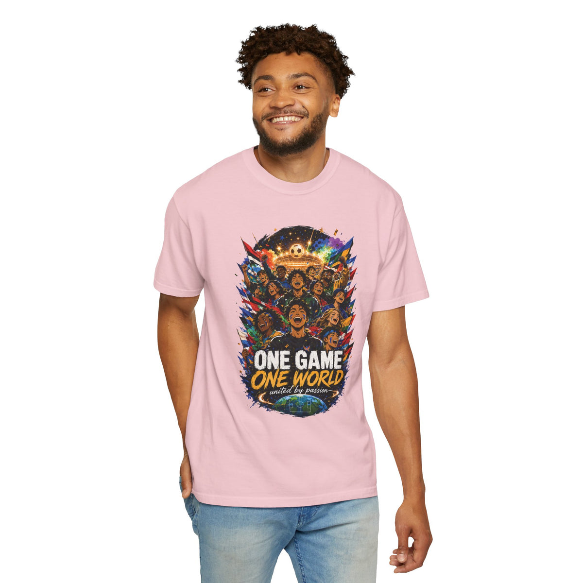 One Game One World Soccer T Shirt International Football Graphic Tee