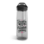 Discipline Today Leads to Freedom Tomorrow Water Bottle