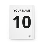 Hardcover Journal — "One Game One World" Soccer Fan Personalized Notebook