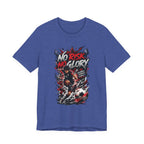 No Risk No Glory Soccer T-Shirt — Dynamic Football Player Graphic Tee