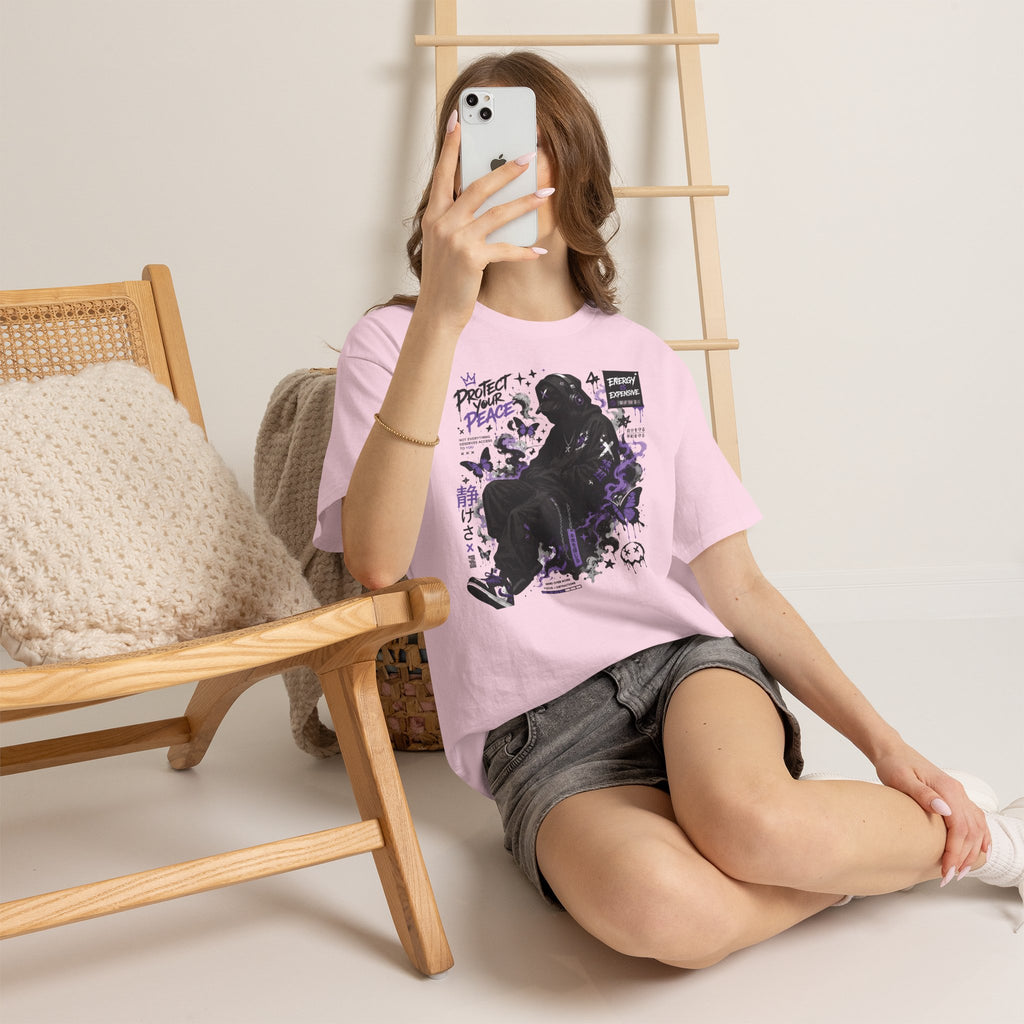 Peacekeeper Anime Graphic Tee — Purple Aesthetic Streetwear