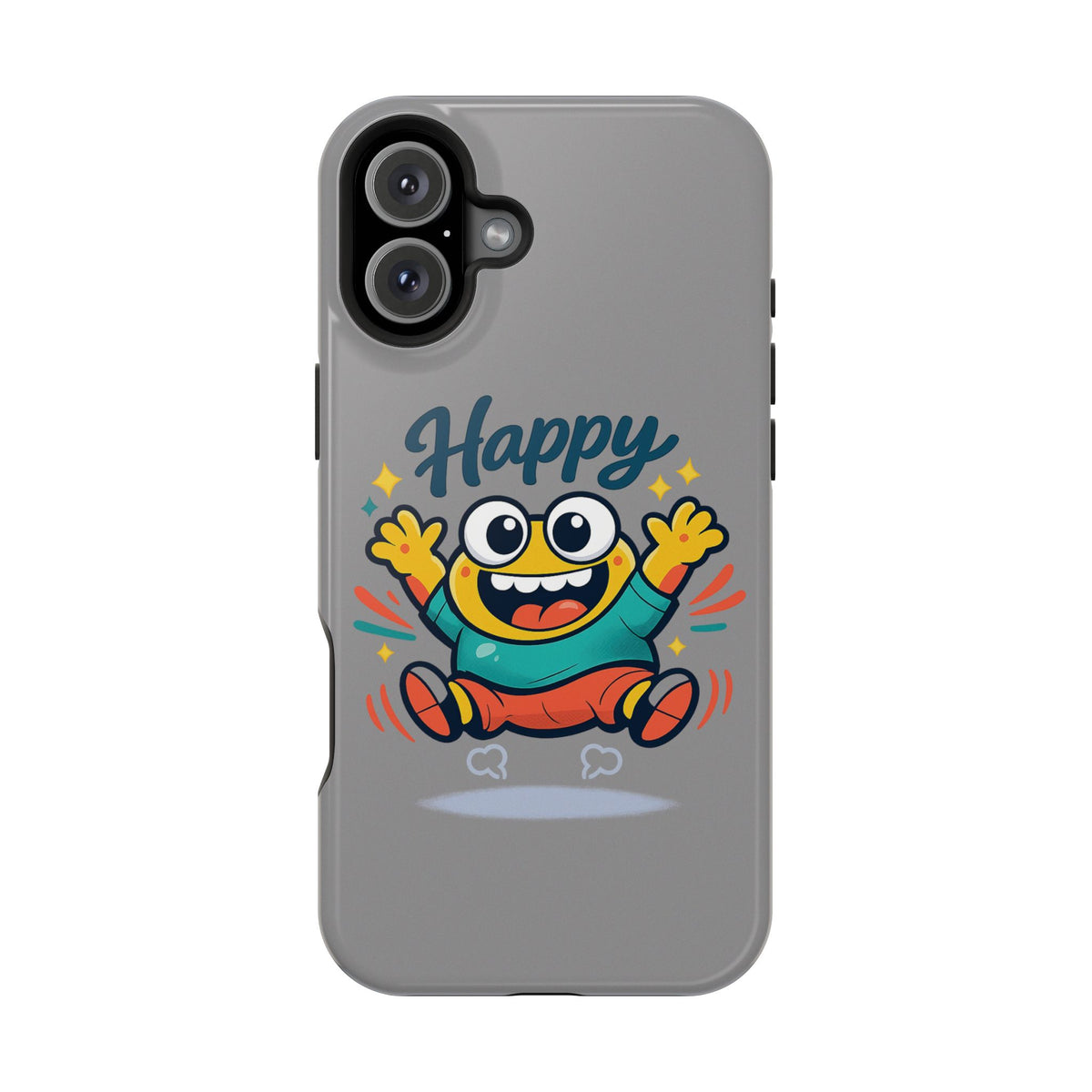Happy Monster Magnetic Protective Phone Case Gray