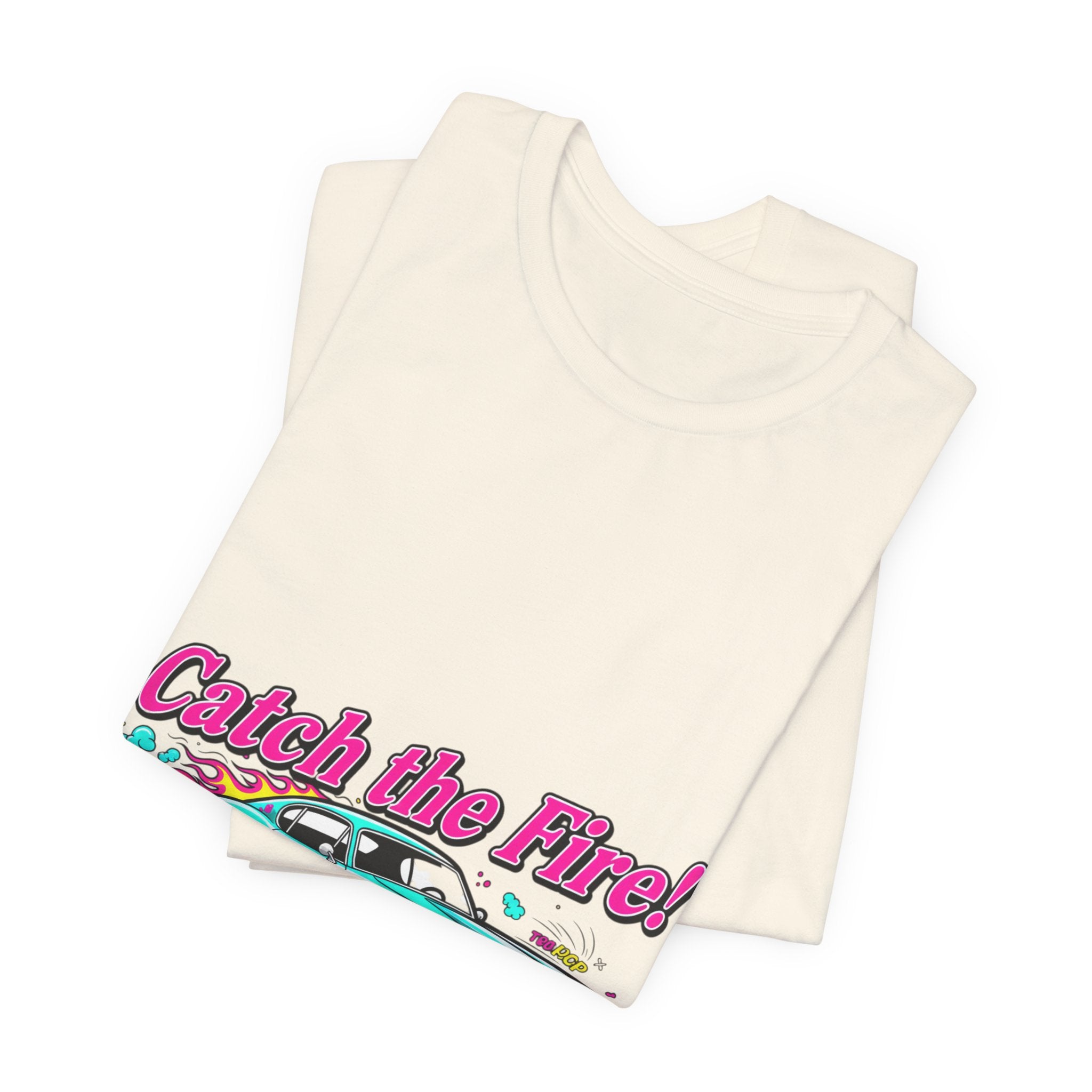 Retro Cartoon Dragster Tee | Vintage Car Illustration, Racing Flame Shirt