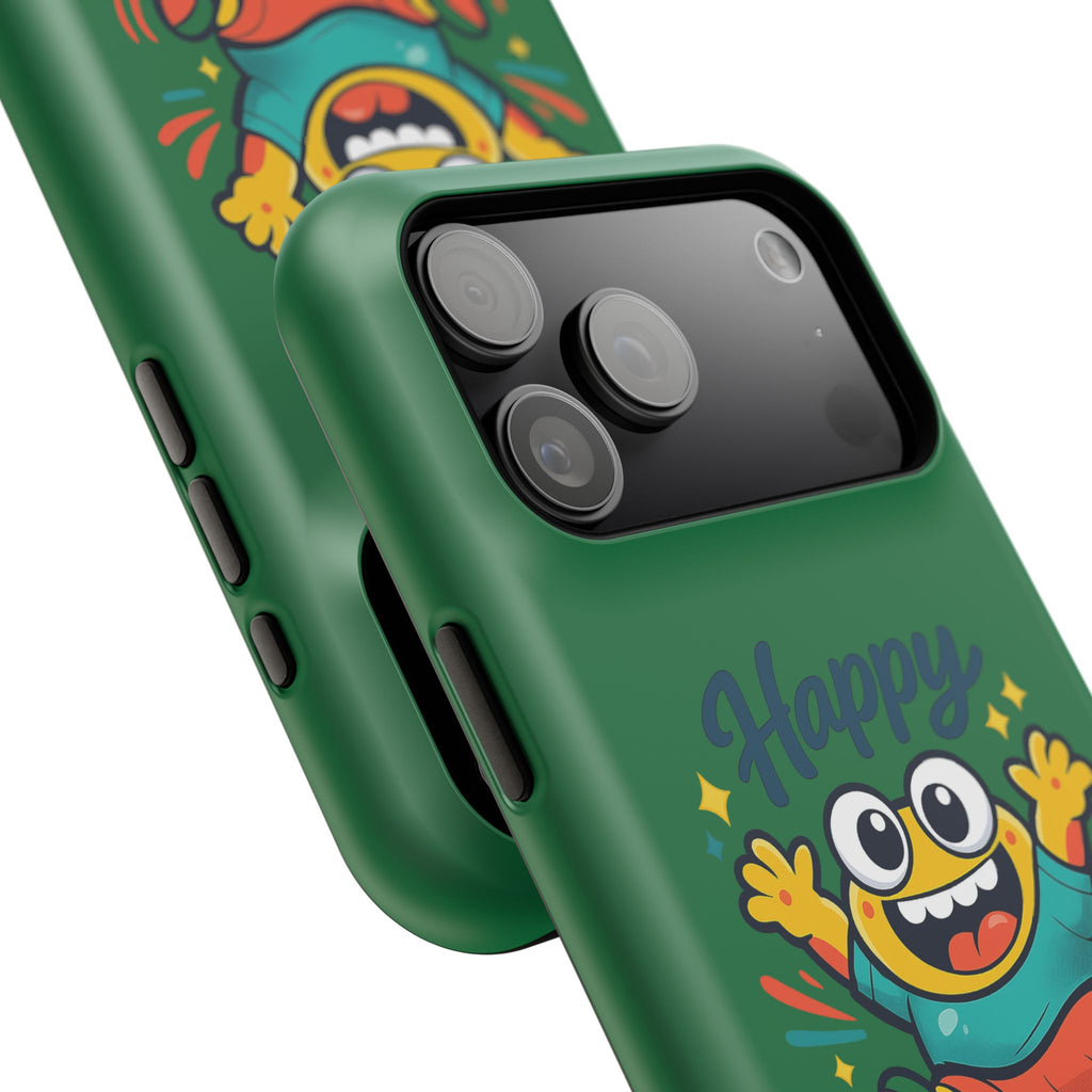 Happy Monster Magnetic Protective Phone Case Green