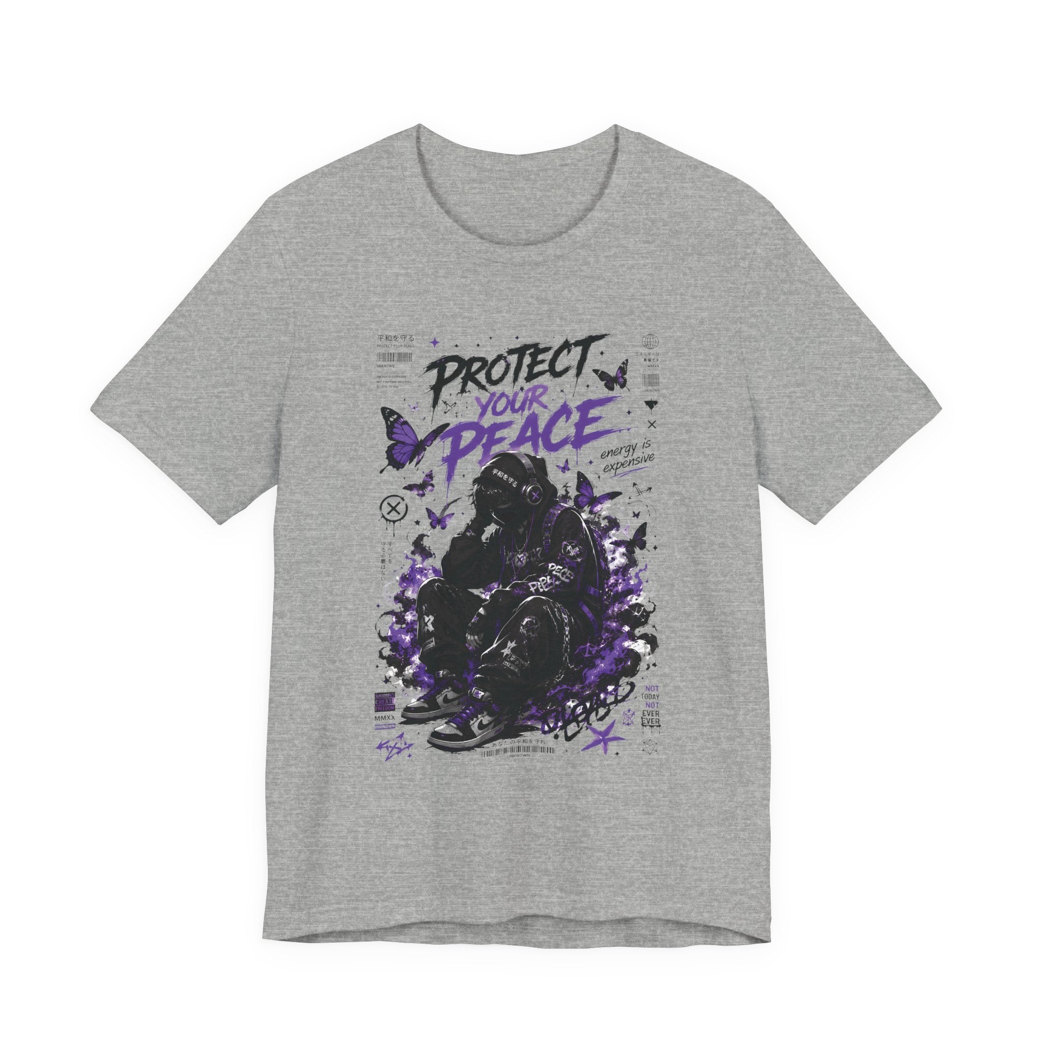 Protect Your Peace T-Shirt — Gothic Butterfly Graphic Tee