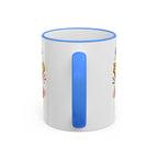 Happy Monster Accent Mug - Cute Cartoon Coffee Cup (11oz/15oz)