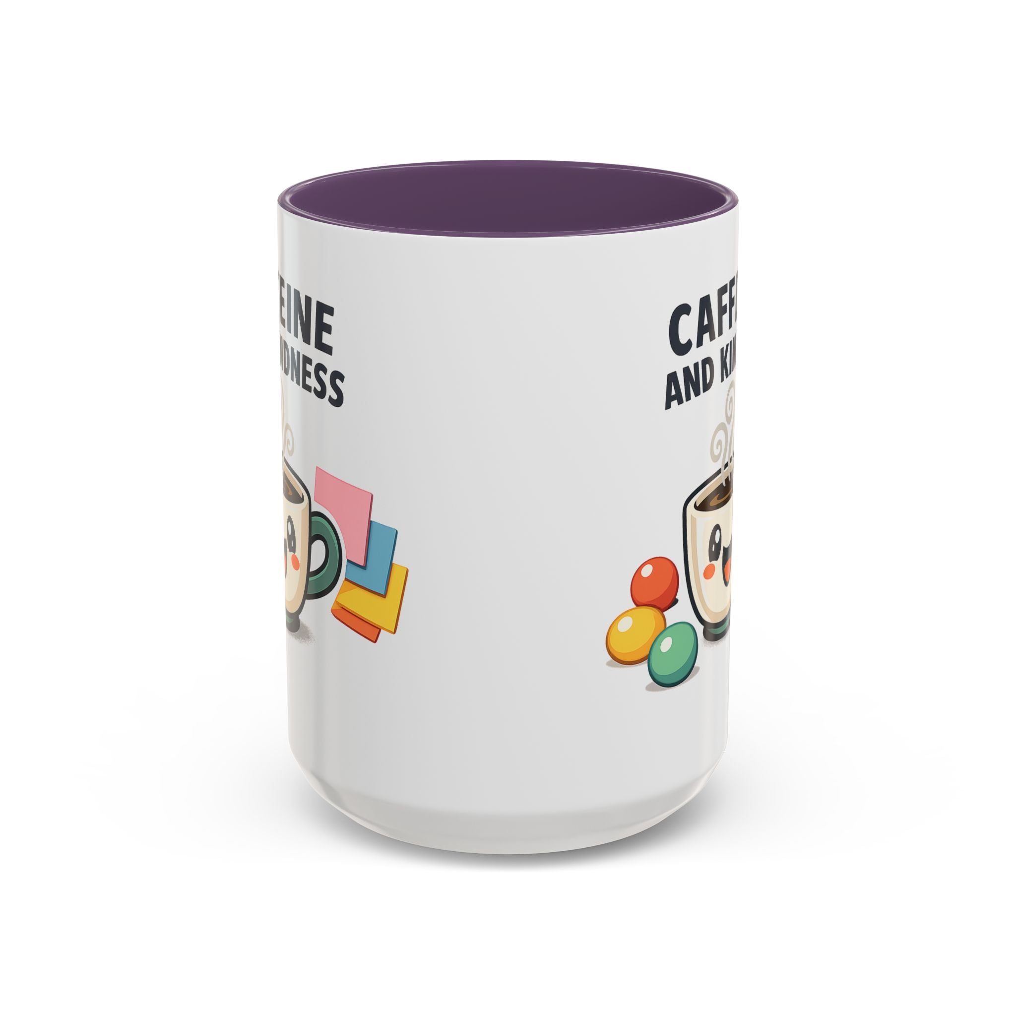 Caffeine and Kindness Coffee Mug – Ceramic Accent Mug (11oz / 15oz)