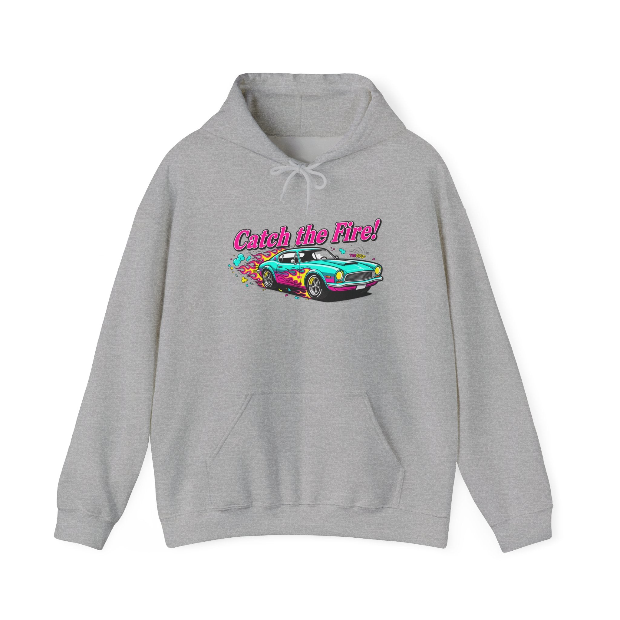 Retro Cartoon Dragster Hoodie – Vintage Racing Flame Graphic Pullover