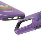 Happy Monster Magnetic Protective Phone Case Purple
