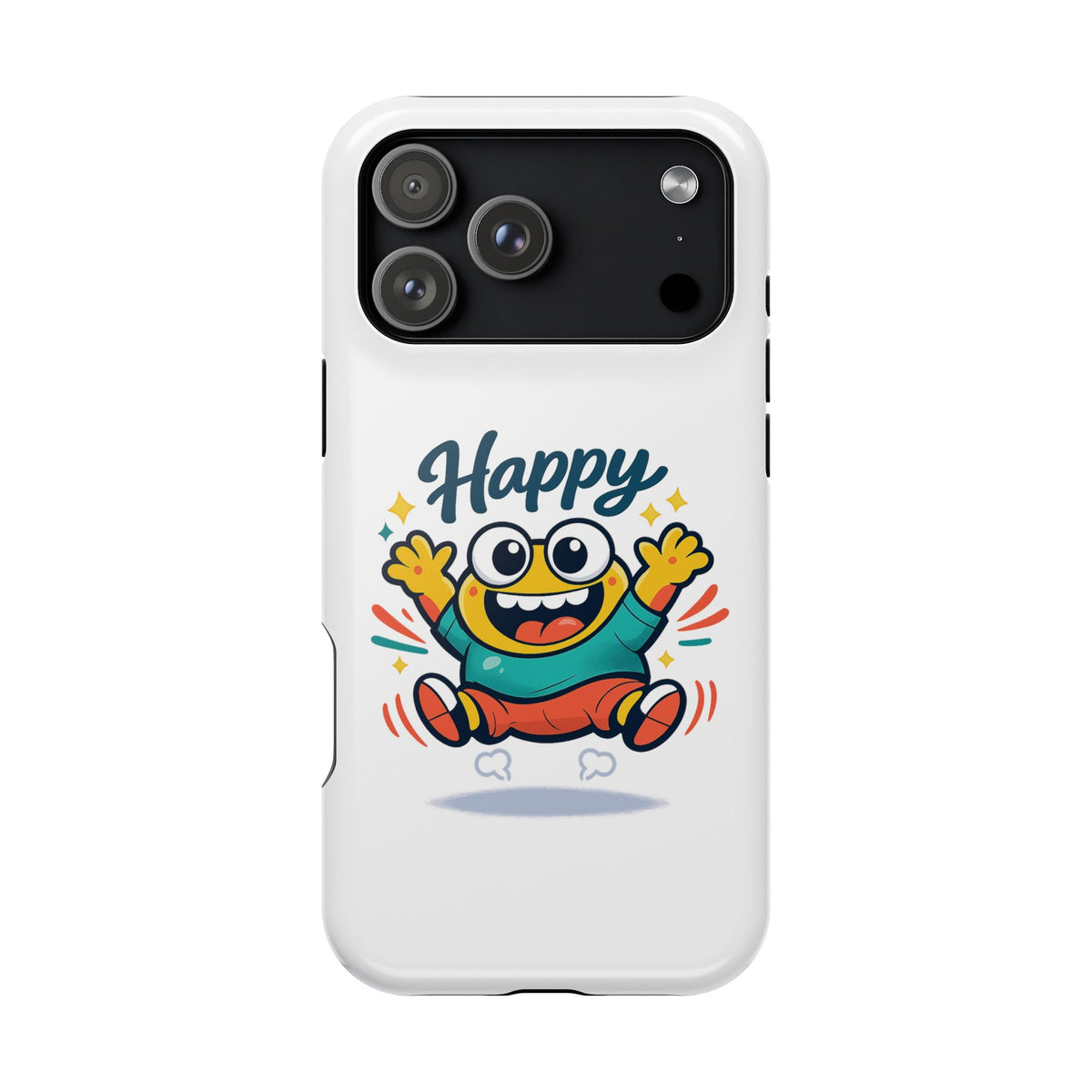 Happy Monster Magnetic Protective Phone Case White