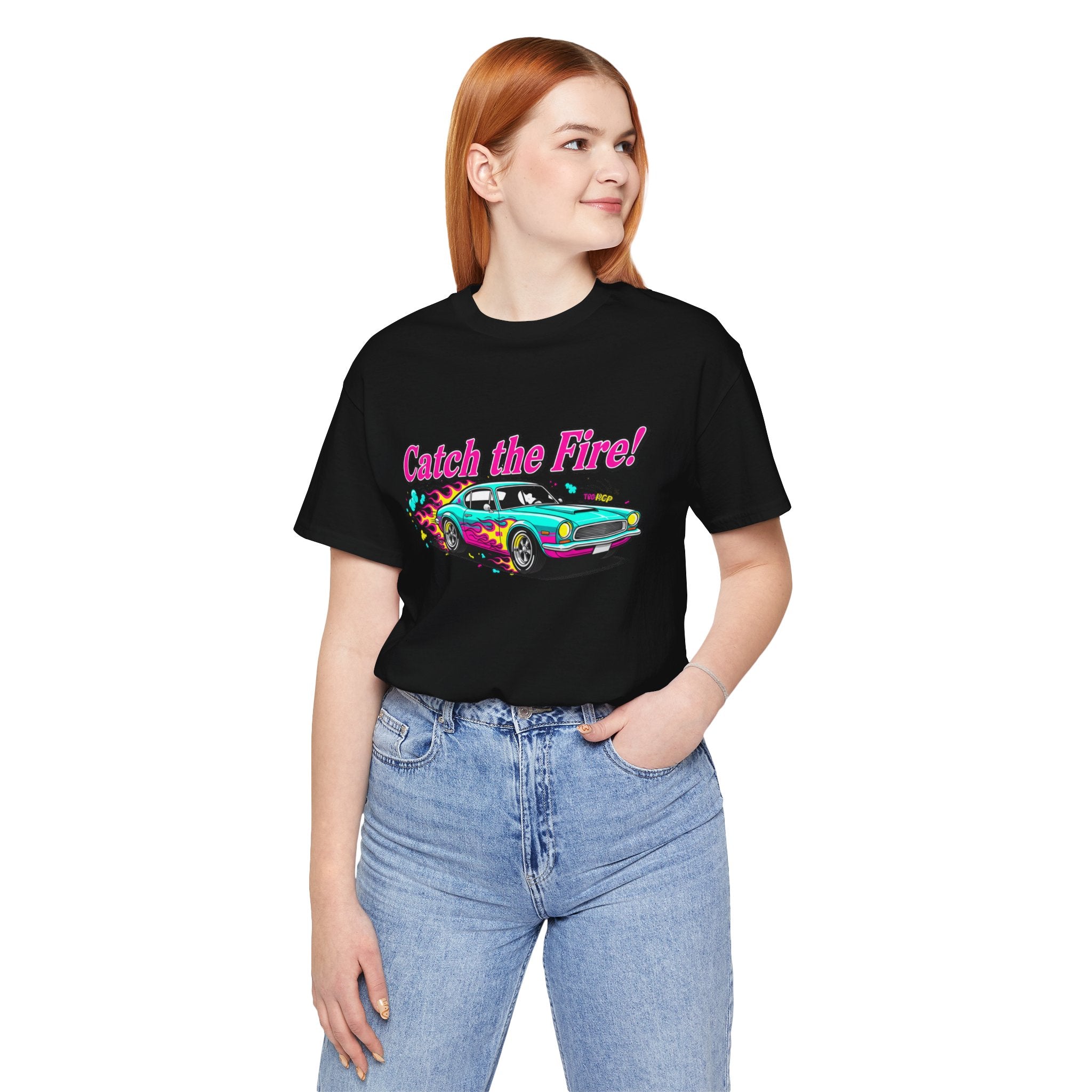 Retro Cartoon Dragster T-Shirt – Vintage Racing Flame Graphic Tee