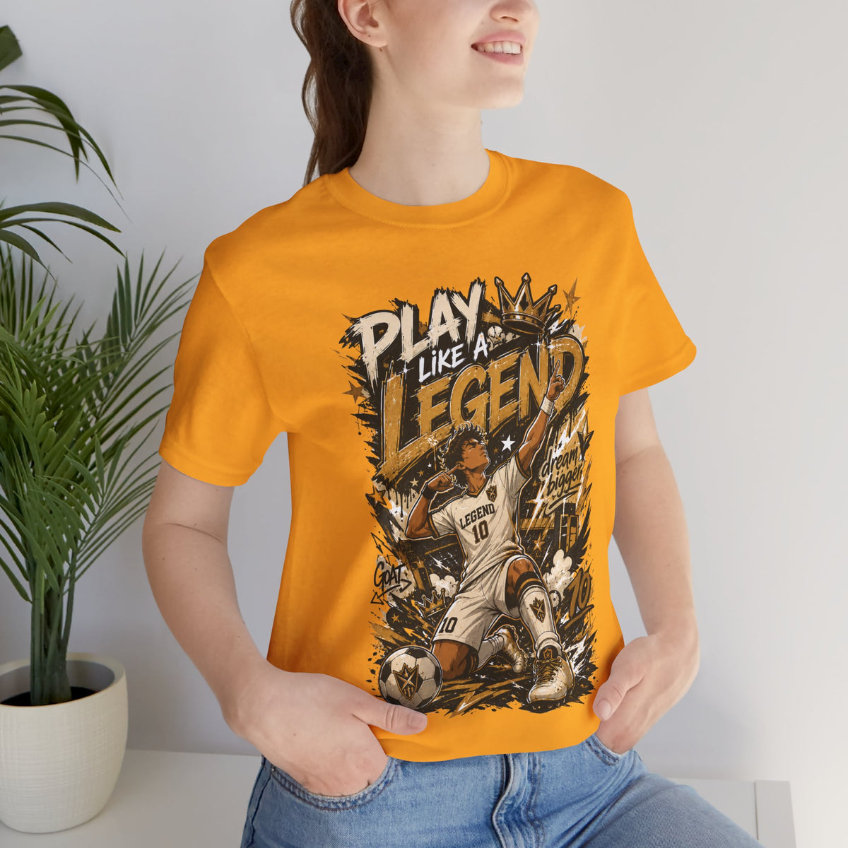 Play Like a Legend Soccer Graphic T Shirt