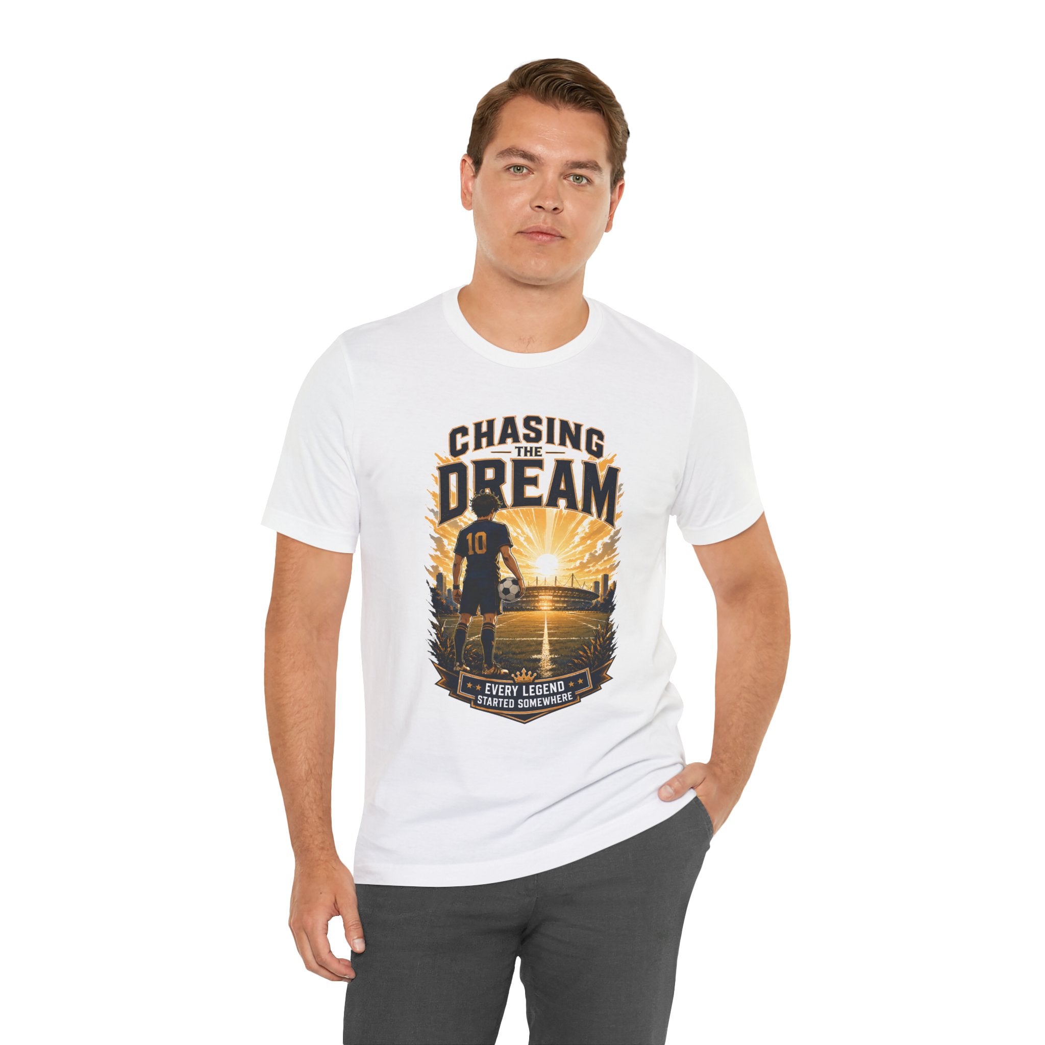 Soccer Tee — "Chasing the Dream" Inspirational Soccer Shirt