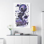 Space Astronaut Canvas Print — “You Mind Creates Reality” Inspirational Wall Art