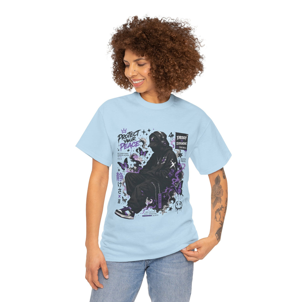 Peacekeeper Anime Graphic T Shirt Purple Streetwear Design