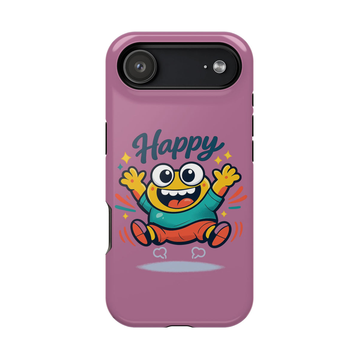 Happy Monster Magnetic Protective Phone Case Pink