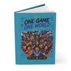 One Game One World Hardcover Journal — Personalized Soccer Team Number Notebook