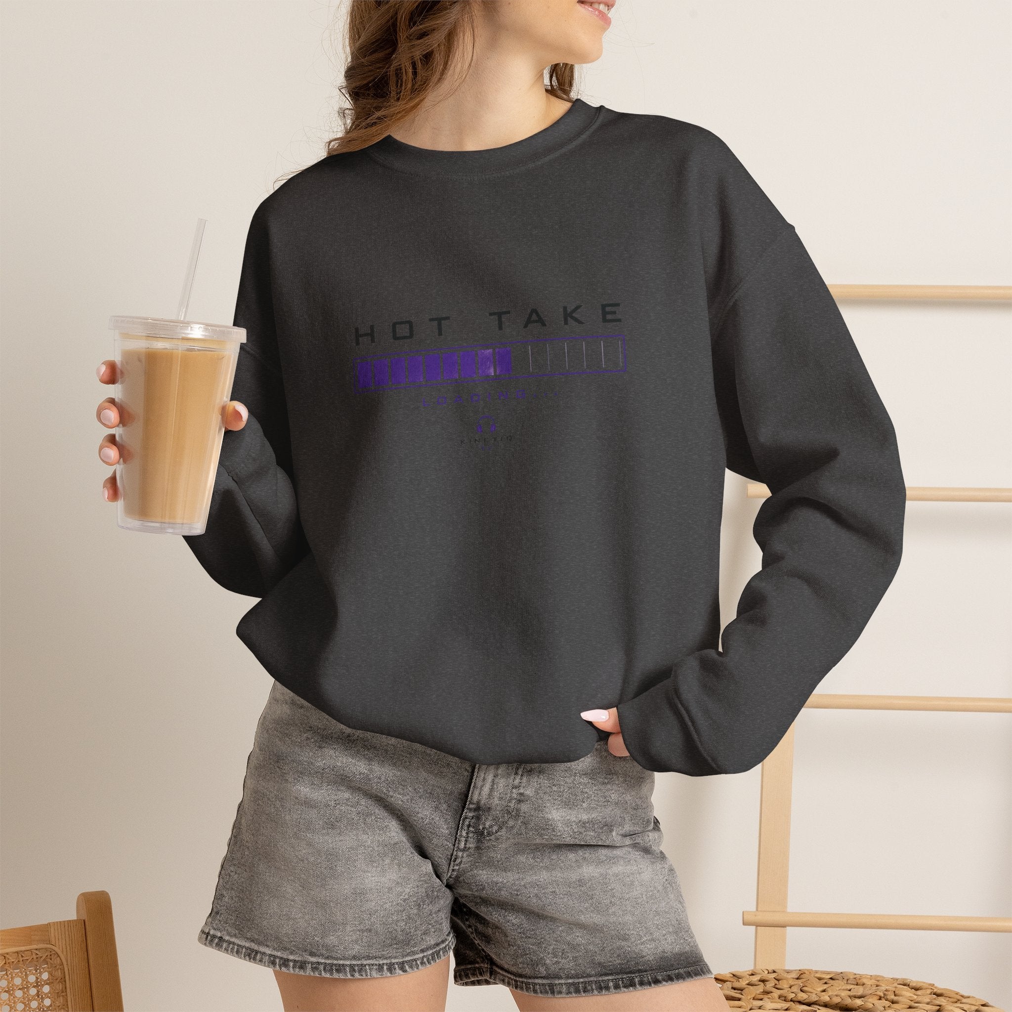 Hot Take Central Hot Take Loading Crewneck Sweatshirt