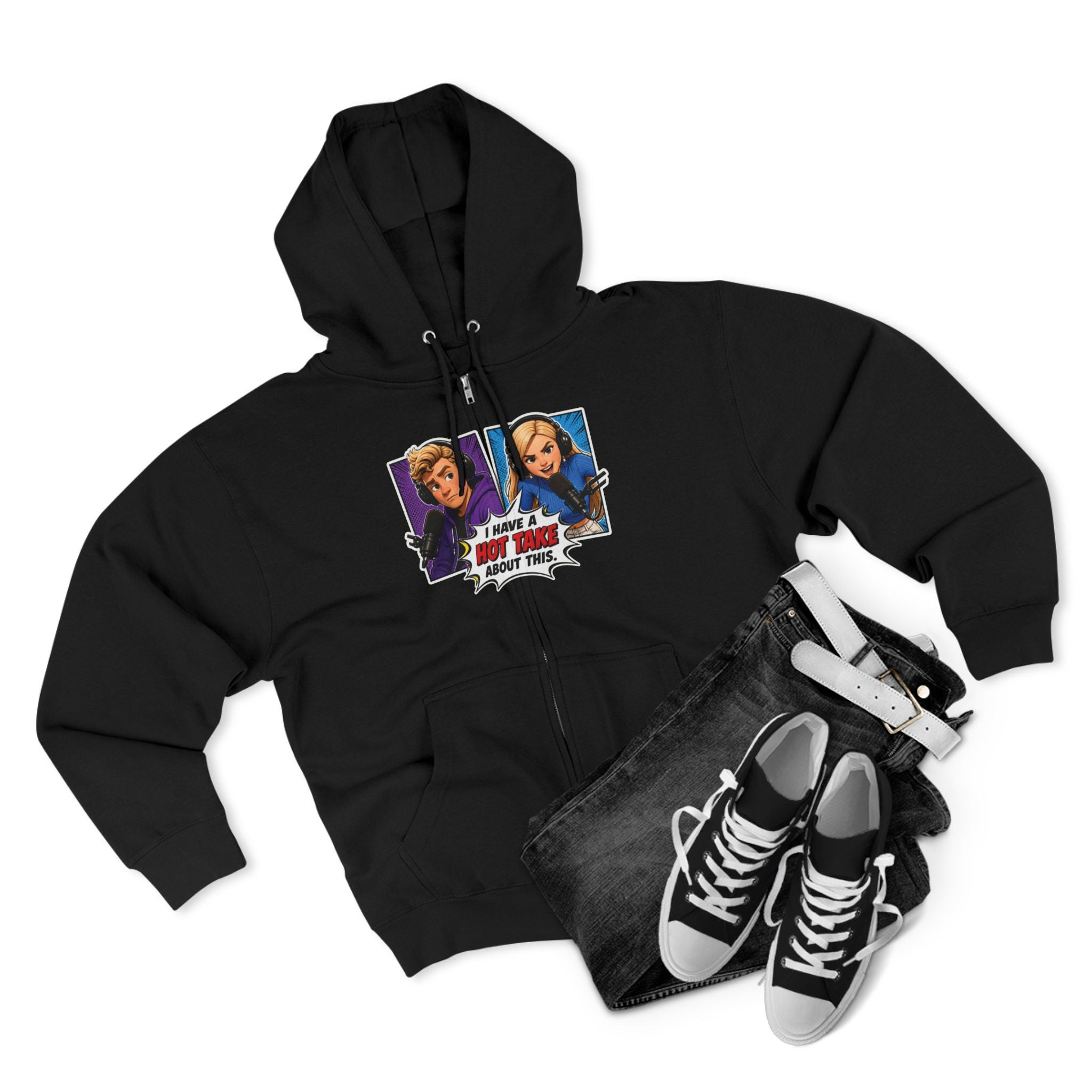 Pop Art "I Have a Hot Take About This" Zip Hoodie