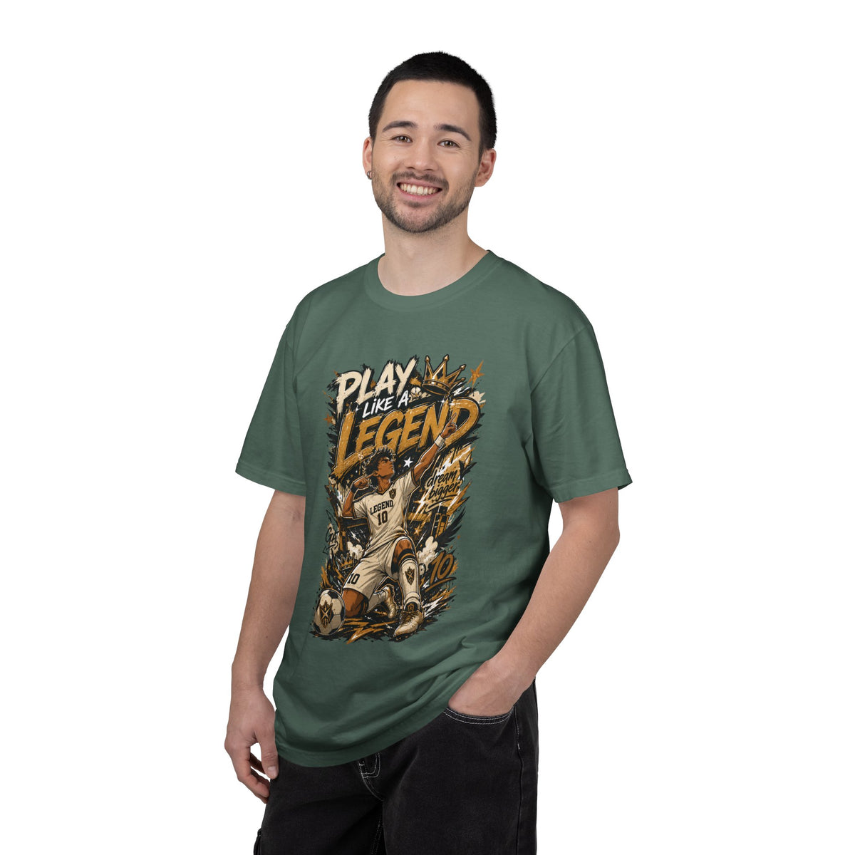 Play Like a Legend Soccer T Shirt Vintage Goal Celebration Graphic Tee