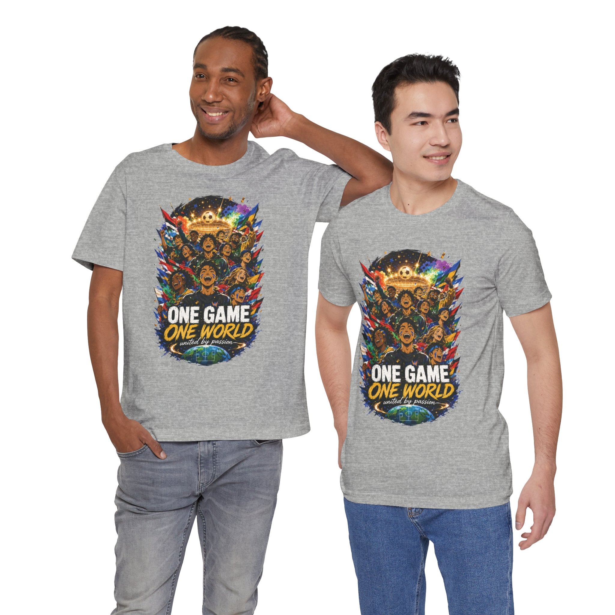 Soccer Graphic Tee - "One Game One World" Graphic T-Shirt