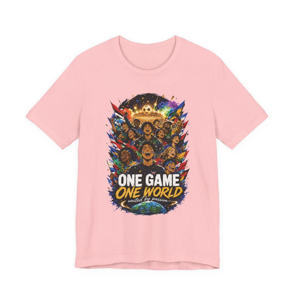 Soccer Graphic Tee - "One Game One World" Graphic T-Shirt