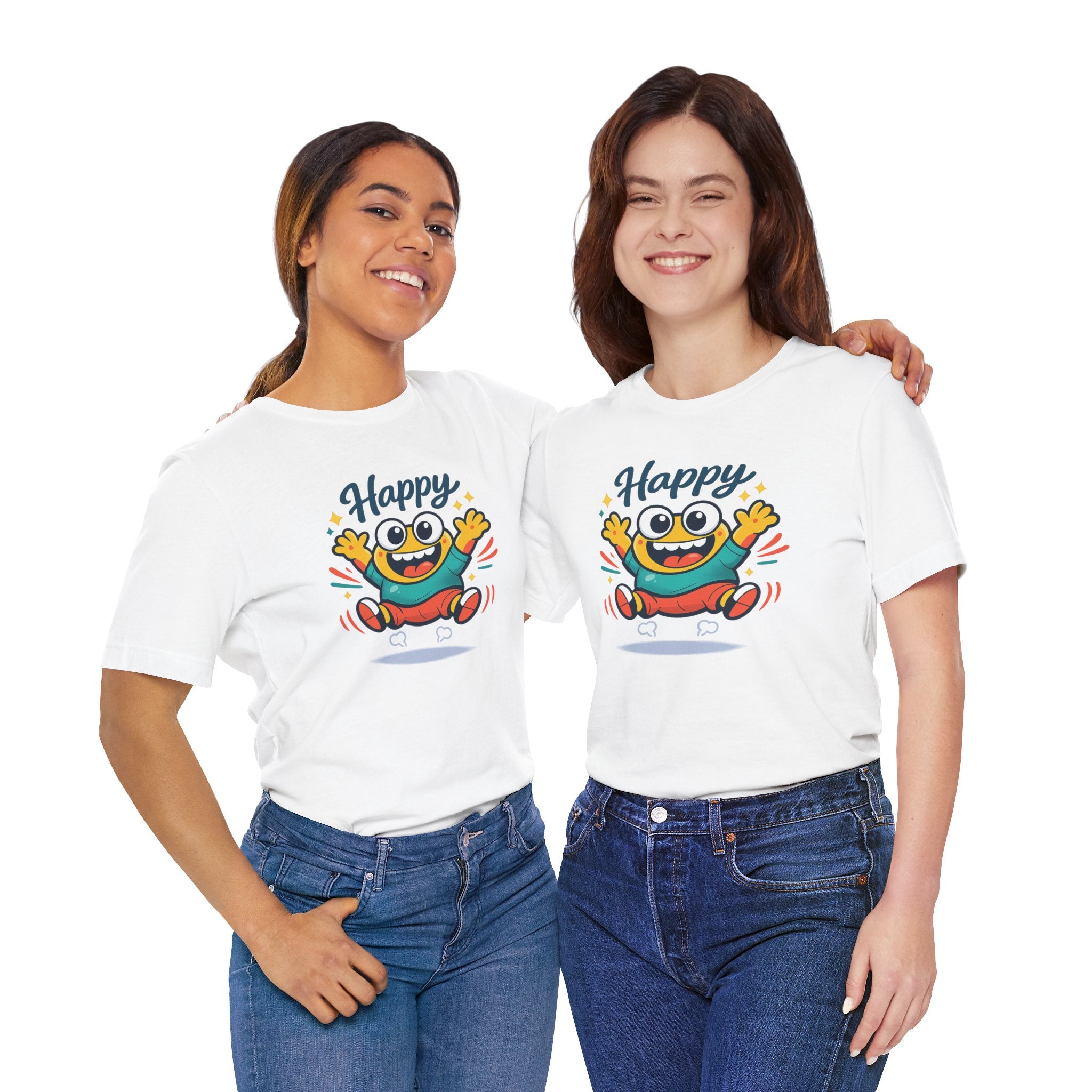 Happy Mood Blob Tee | kawaii minimal, thick outline emoji cartoon