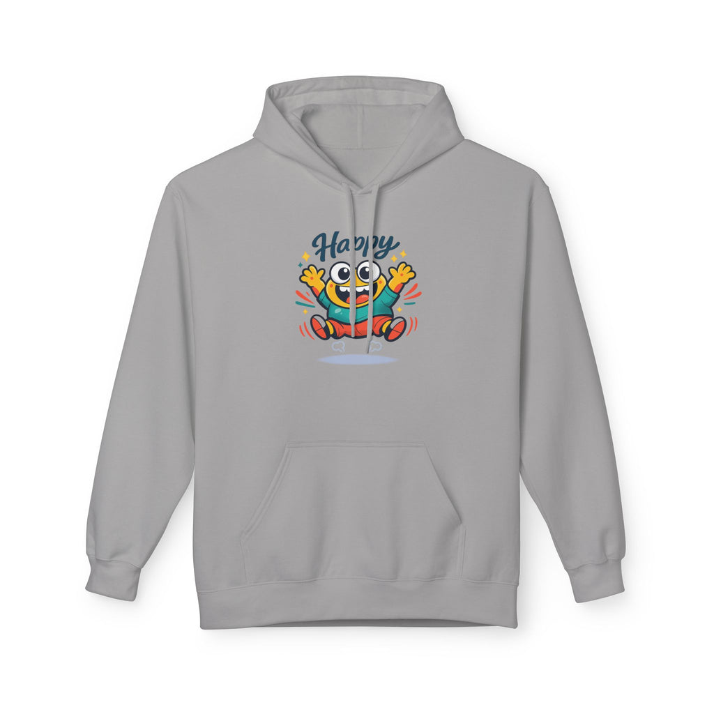 Happy Blob Graphic Hoodie – Cute Cartoon 'Happy' Pullover