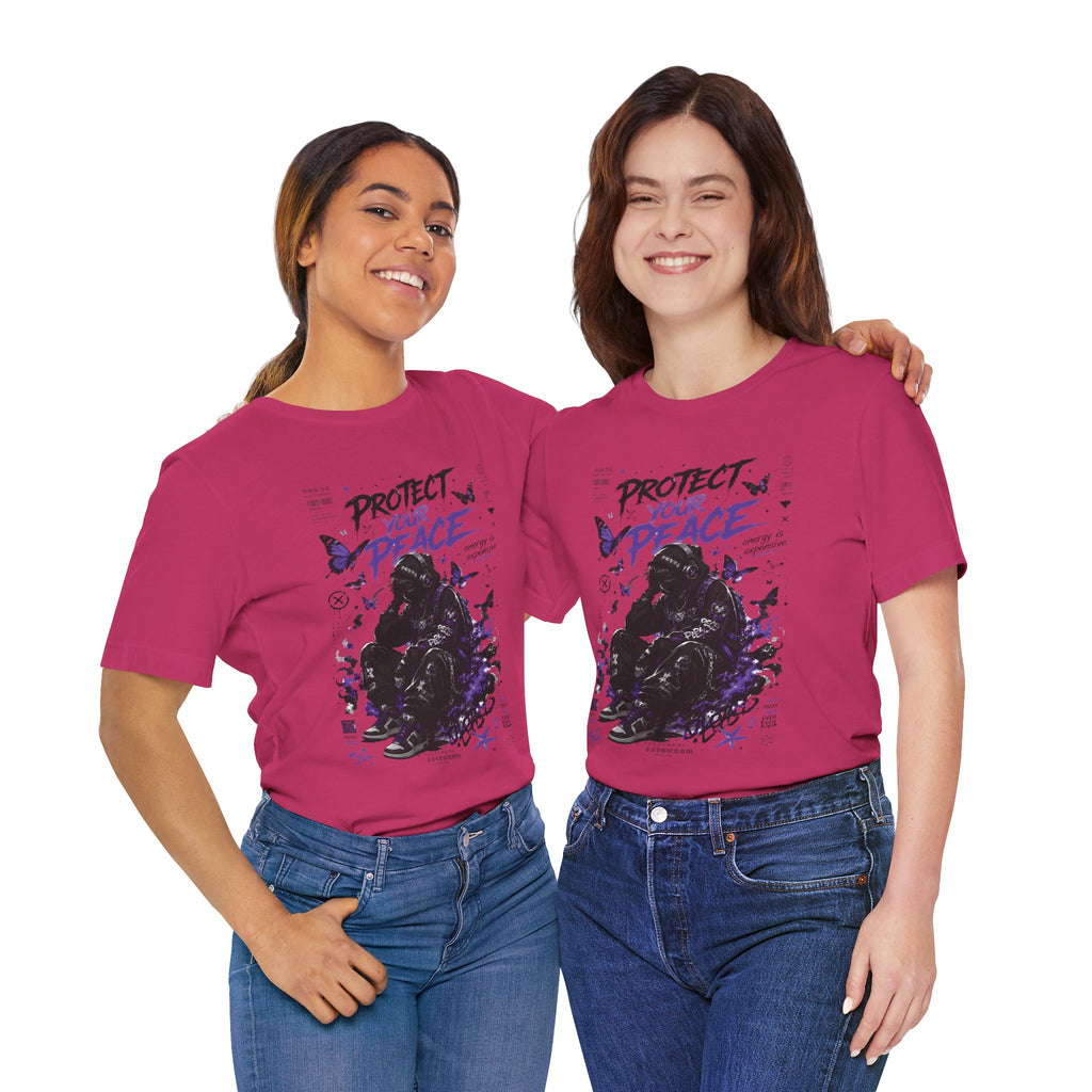 Protect Your Peace Gothic Butterfly Graphic T Shirt