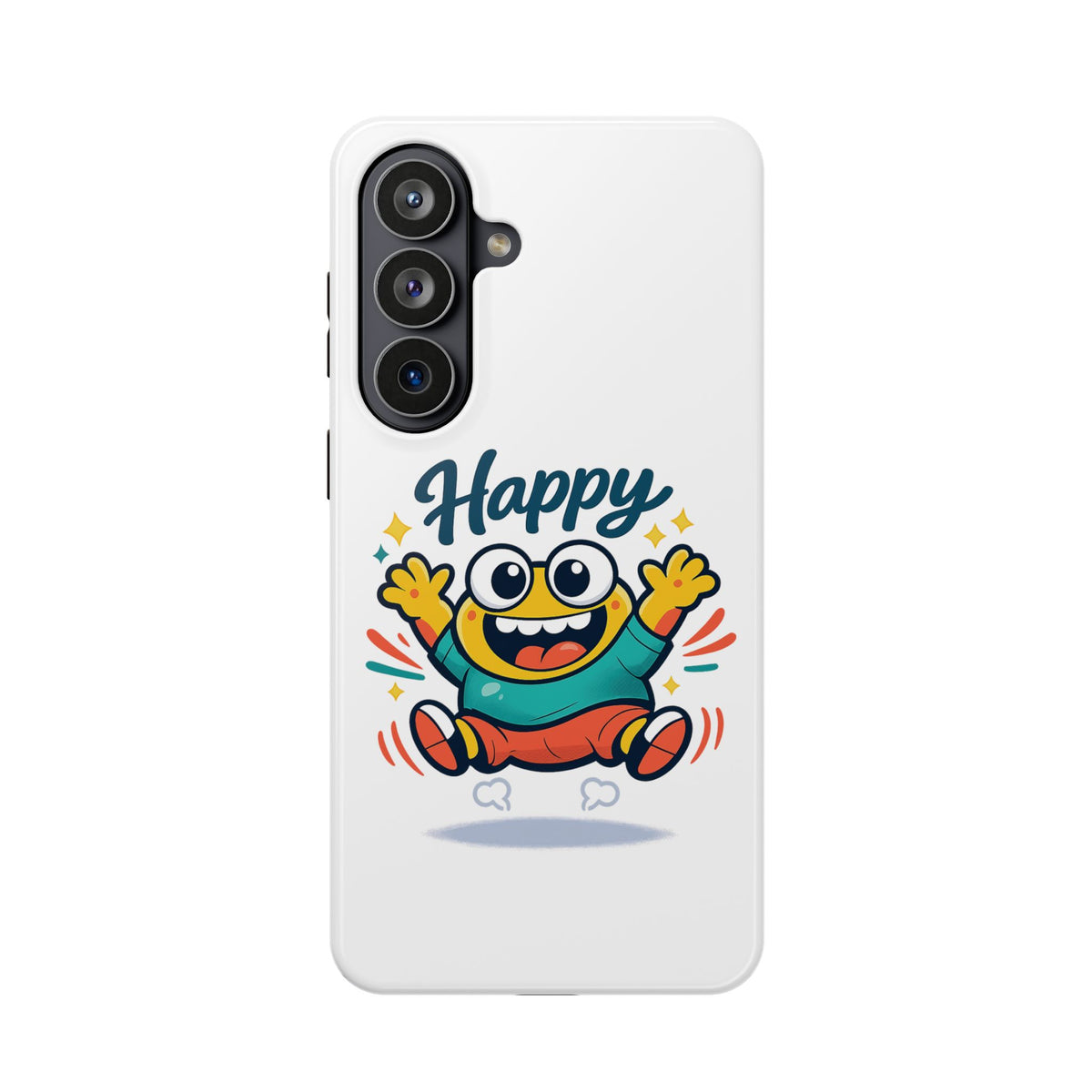 Happy Monster Magnetic Protective Phone Case White