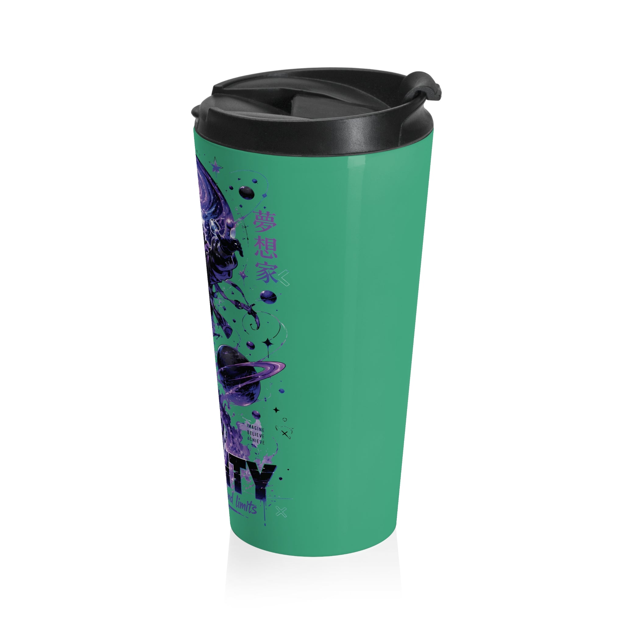 Your Mind Creates Reality Cosmic 15oz Travel Mug Mint