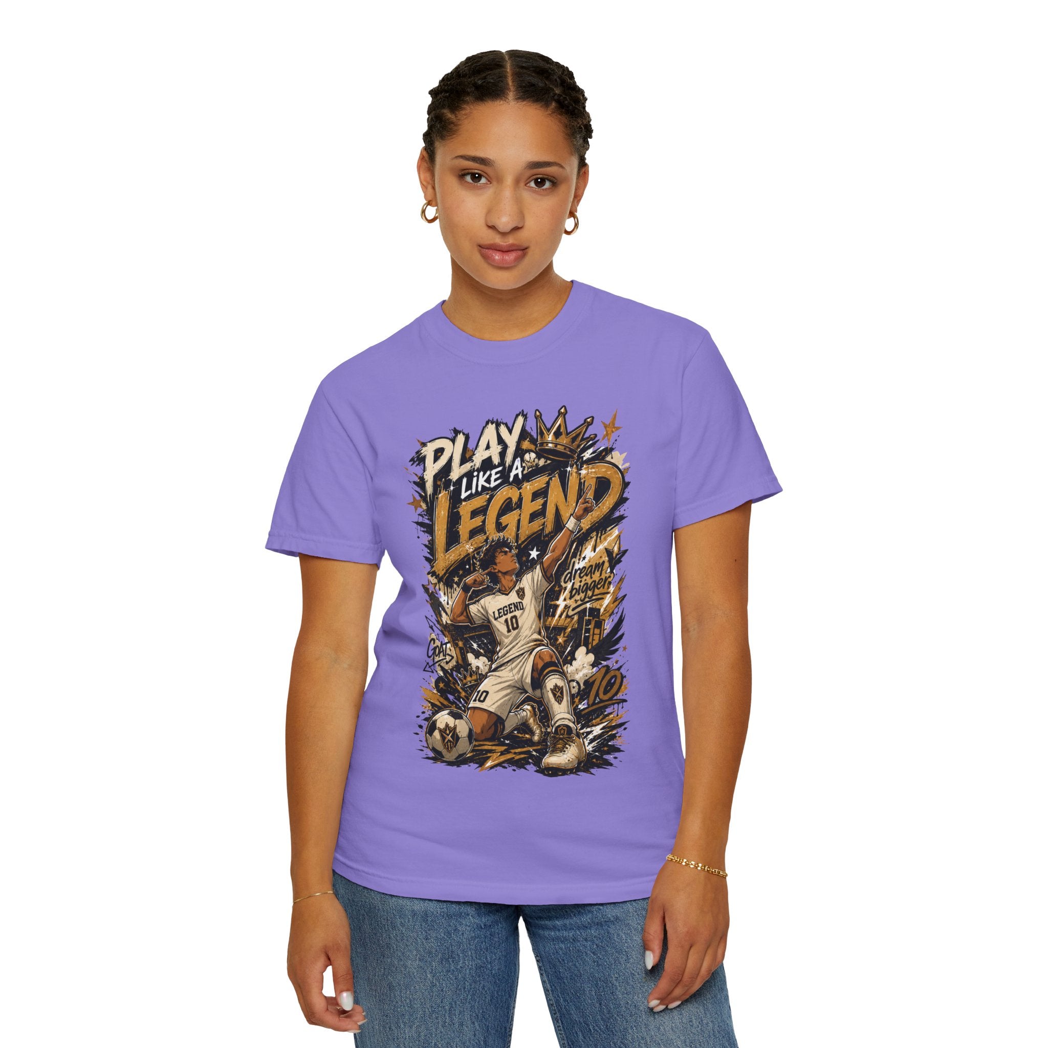 Play Like a Legend Soccer T-Shirt — Vintage Goal Celebration Graphic Tee
